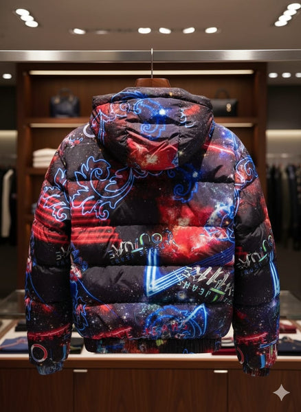 Luxury Motif-Print Reversible Jacket