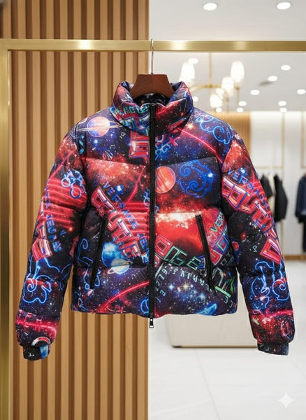 Luxury Motif-Print Reversible Jacket