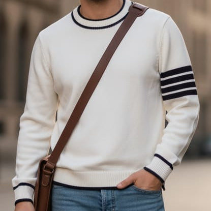 Imported & Elegant  Men Crew Neck Pullover