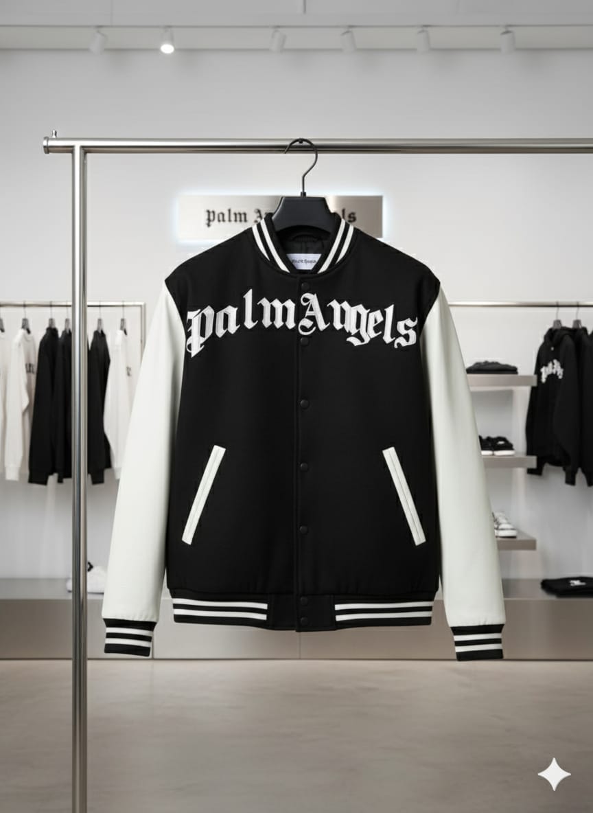 Premium Black & White Varsity Jacket – Street Luxe Edition