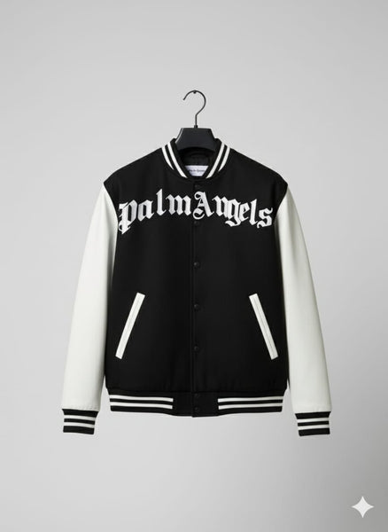 Premium Black & White Varsity Jacket – Street Luxe Edition