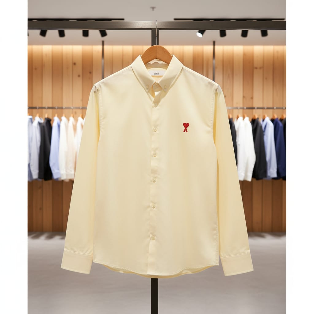 Premium Small A Heart Button Down Shirt