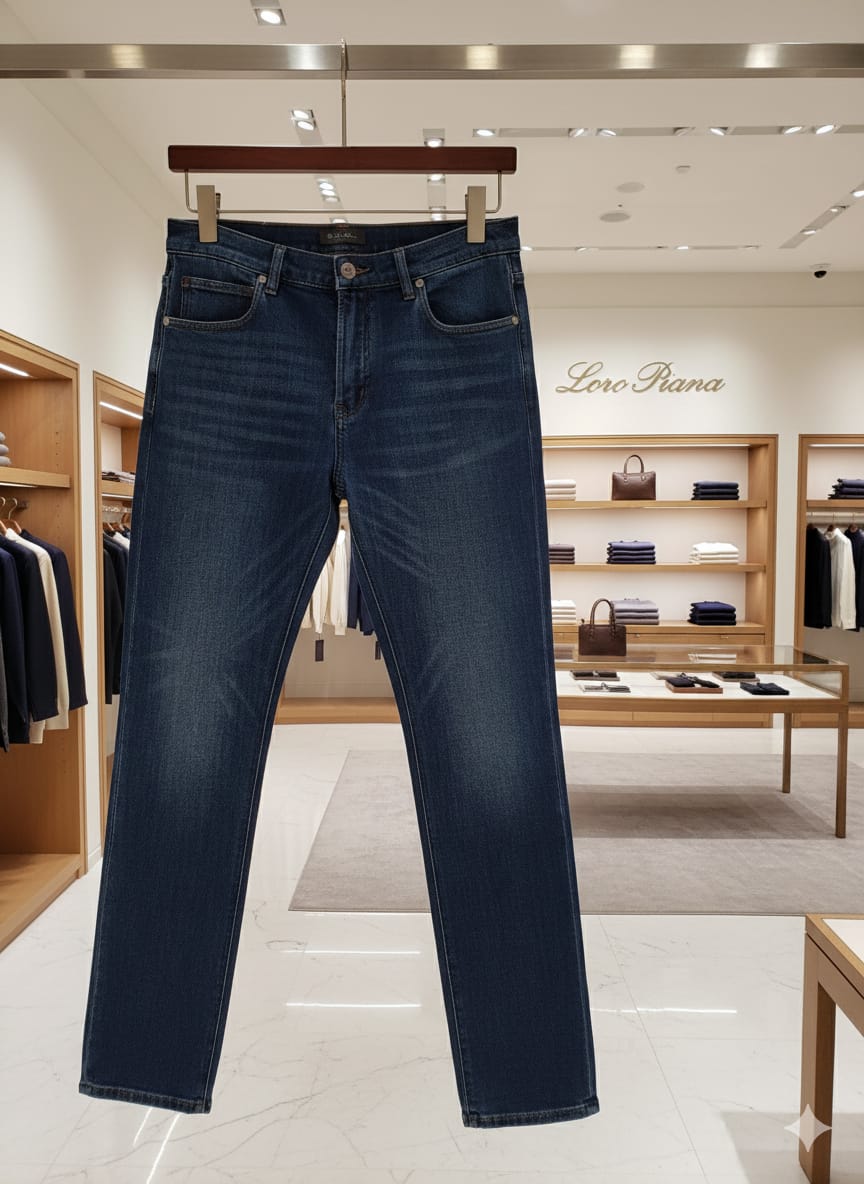 Luxury Denim With Embroidery  Logo