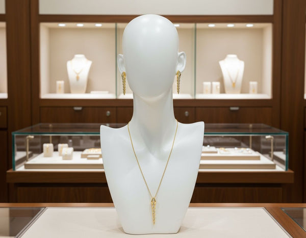 Premium Serpenti-Inspired Gold Necklace & Earrings Set