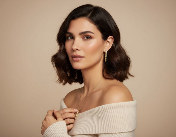 Premium Serpenti-Inspired Gold Necklace & Earrings Set