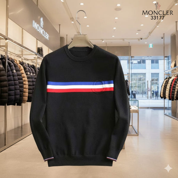 Latest Multi-Color Strip Crew Neck Pullover