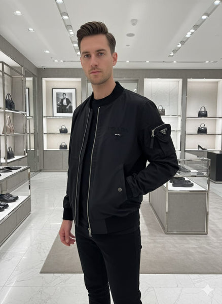 Elegant and Classic Black Zip Closure  Jacket