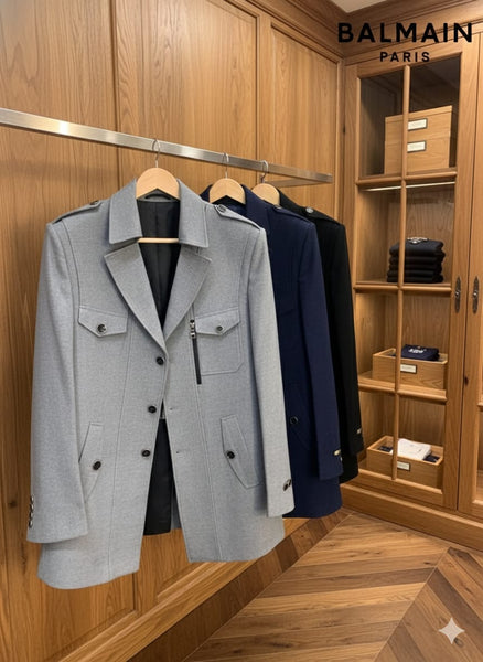 Long  Style Wool Jacket  Luxury Precision Tailoring