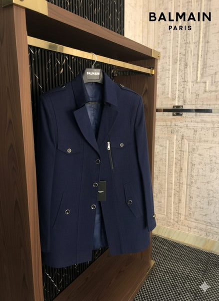 Long  Style Wool Jacket  Luxury Precision Tailoring