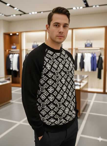 Latest Logo Signature Pattern Pullover