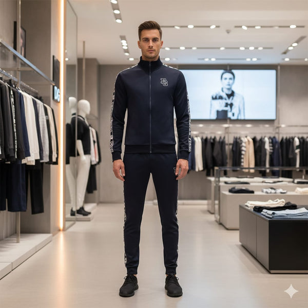 Premium Black Logo Track Suit Stylish & Comfortable