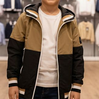 Kids' Hooded Jacket With Signature Stripes