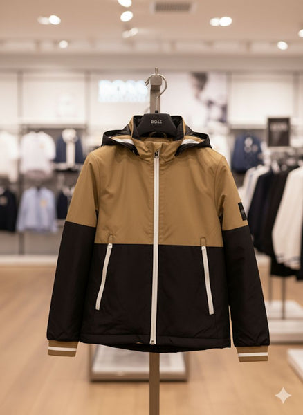 Kids' Hooded Jacket With Signature Stripes