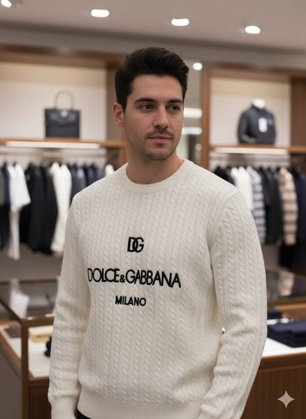 Premium Crew-Neck cable-Knit Jumper