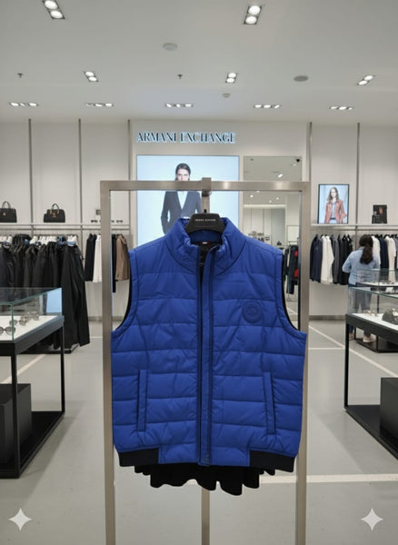 Women’s Blue Quilted Sleeveless Jacket Lightweight & Stylish Layer