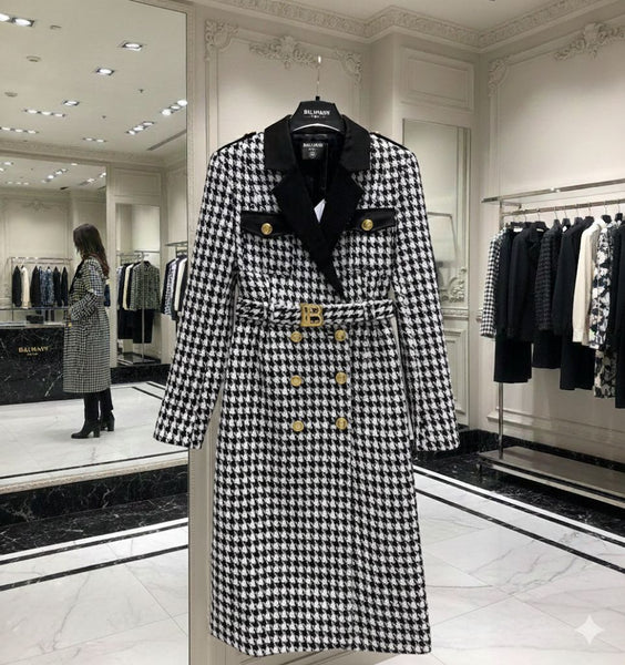 Women Fashion All-Over Logo Printed Coat