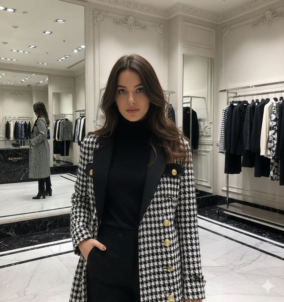 Women Fashion All-Over Logo Printed Coat