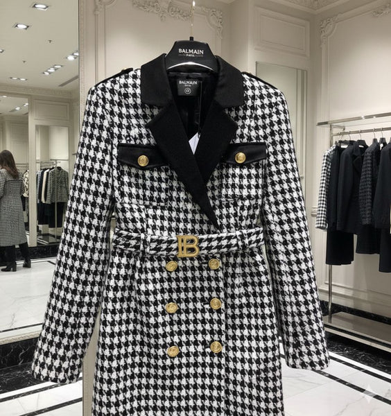 Women Fashion All-Over Logo Printed Coat