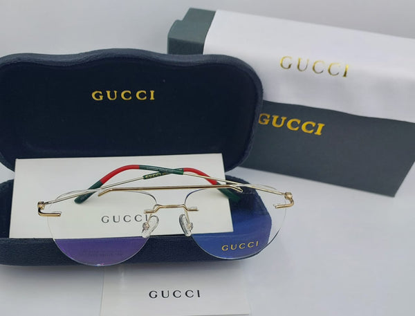 Luxury Lightweight Eyewear For Men Rimless Gold Metal  Optical Frame