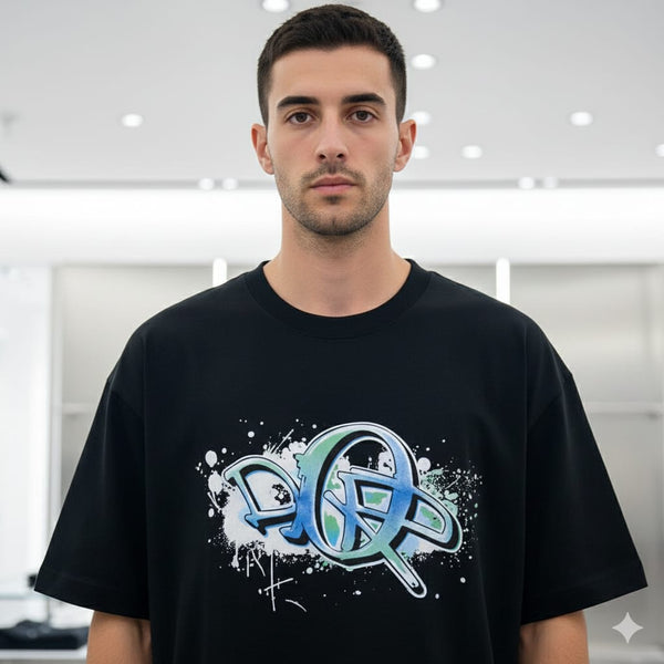 Premium Oversized  Graphic Print Logo T-Shirt
