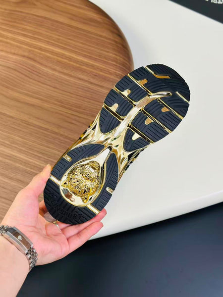 Luxury Black & Gold Men’s Sneakers Bold Designer Sports Shoes
