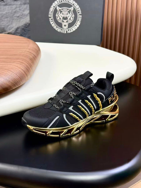 Luxury Black & Gold Men’s Sneakers Bold Designer Sports Shoes