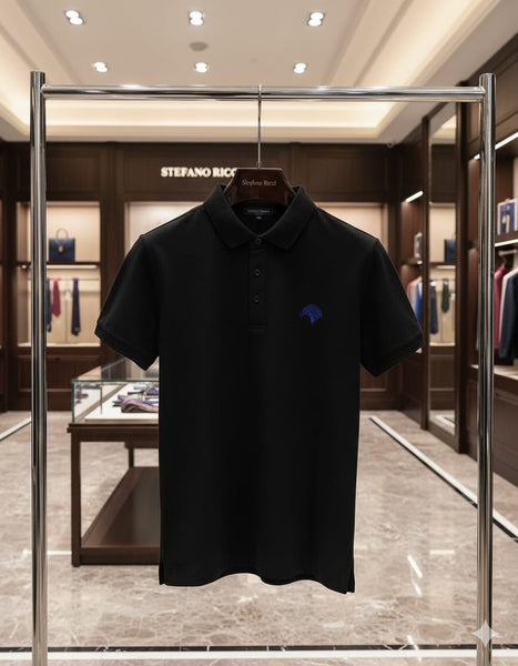 Men’s Classic Black Polo T-Shirt – Premium Fabric, Timeless Style