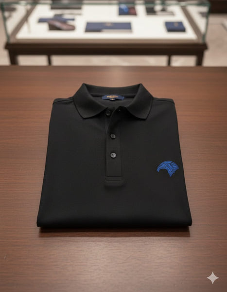 Men’s Classic Black Polo T-Shirt – Premium Fabric, Timeless Style