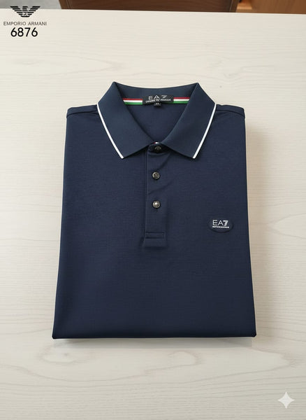 Men Long Sleeve Slim Fit Polo Shirt