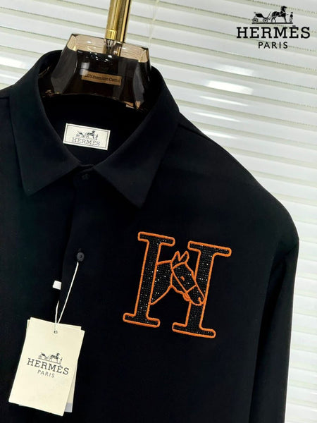 Men’s Luxury Designer Shirt with Iconic “H” Logo