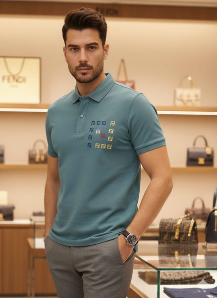 Premium Square Embroidered Logo Polo T-shirt