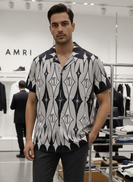 Luxury Argyle-Print  Shirt