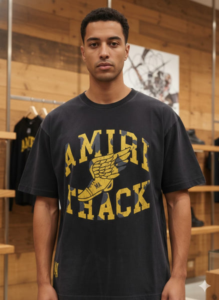 Track Logo-Flocked Premium T-shirt