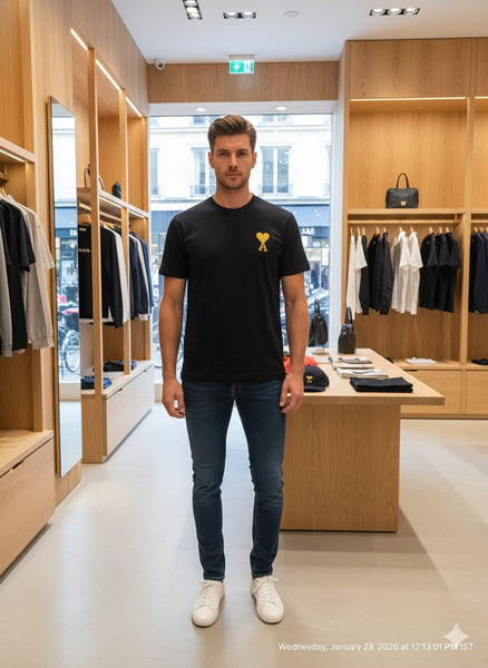 Branded  Black Premium Tee With Embroidered Logo