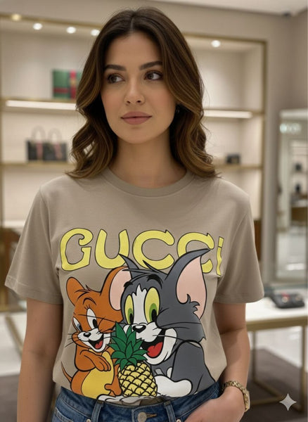 Luxury Brand Cartoon Graphic Women’s T-Shirt