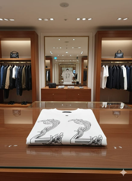 Premium Oversized  White 22 T-shirt