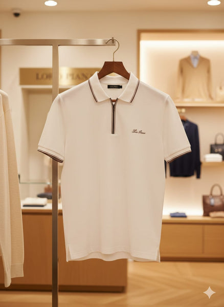 Exclusive Zip Polo T-Shirt Elegant Luxury Style