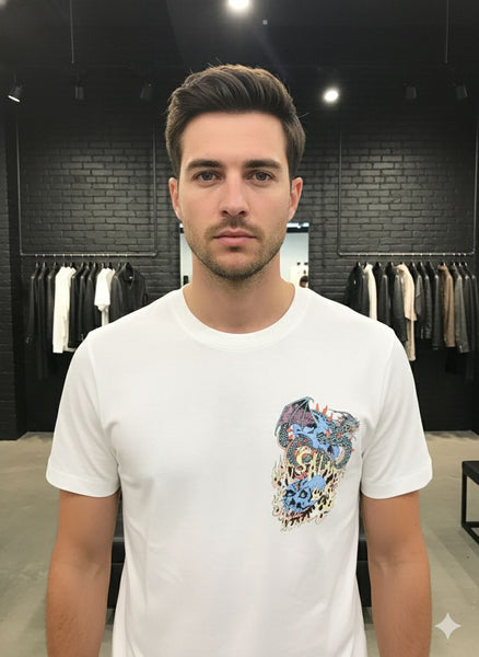 Premium Graphic Printed White T-Shirt  Trendy Street Style Collection