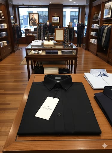 Classic Solid Black Formal Shirt Premium Look for Office & Evening Wear