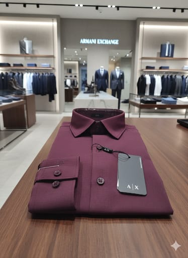 Luxury Solid Maroon Slim-Fit Formal Shirt for Men