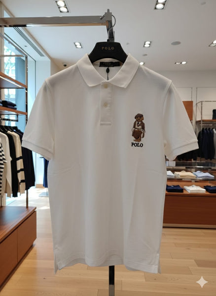 Imported White Polo Bear Classic Polo Shirt Premium Signature Edition