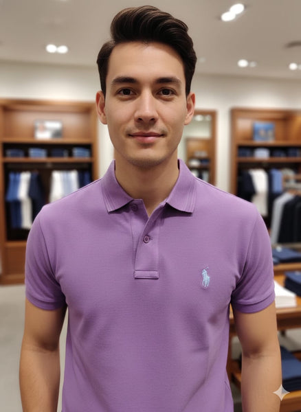 Men’s Premium Lavender Classic Fit Polo Shirt Elegant Signature Edition