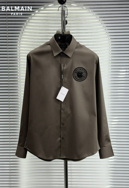 Premium White Formal Shirt  Signature Logo Edition