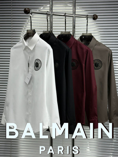 Premium White Formal Shirt  Signature Logo Edition