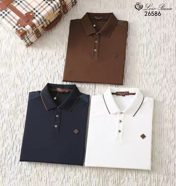 Men’s Premium Solid Polo T-Shirt Elegant Collar Detail Casual Wear