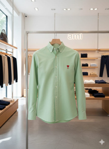 Exclusive Embroidered  Logo Button Dorn Collar Branded Shirt