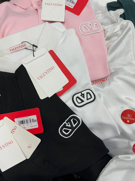 Premium Polo T-Shirt with Brand Signature Iconic V Patch
