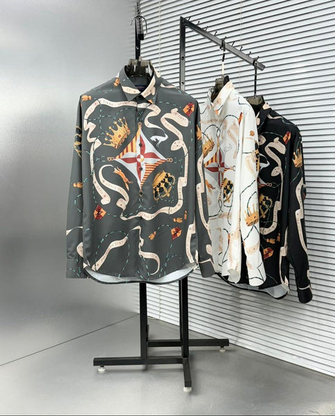 Luxury Monogram Graphic Design Shirt For Men