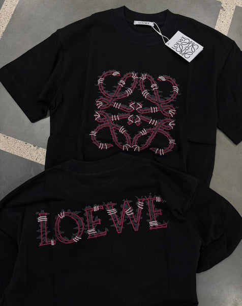 Men’s Premium Embroidered Logo Drop Shoulder T-Shirt with Bold Front Design