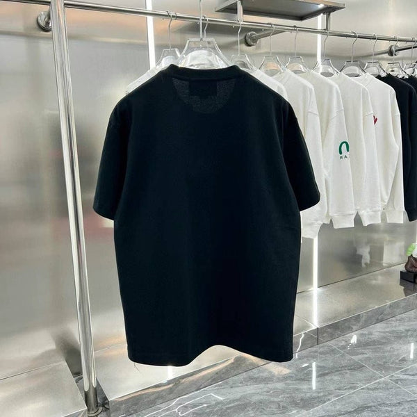 Black Graphic Print T-Shirt with Iconic Logo Design Premium Casual Wear